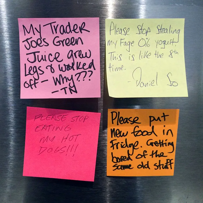 Our Office Fridge Today