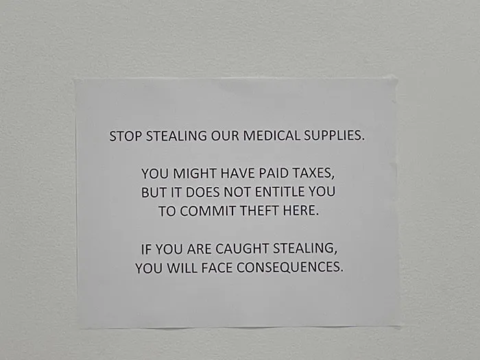 This Sign At My Doctor's Office. Who Does This?