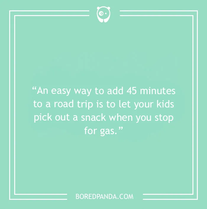 Road trip joke about traveling with kids 
