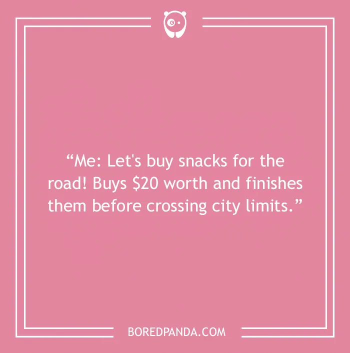 Road trip joke about snacks 