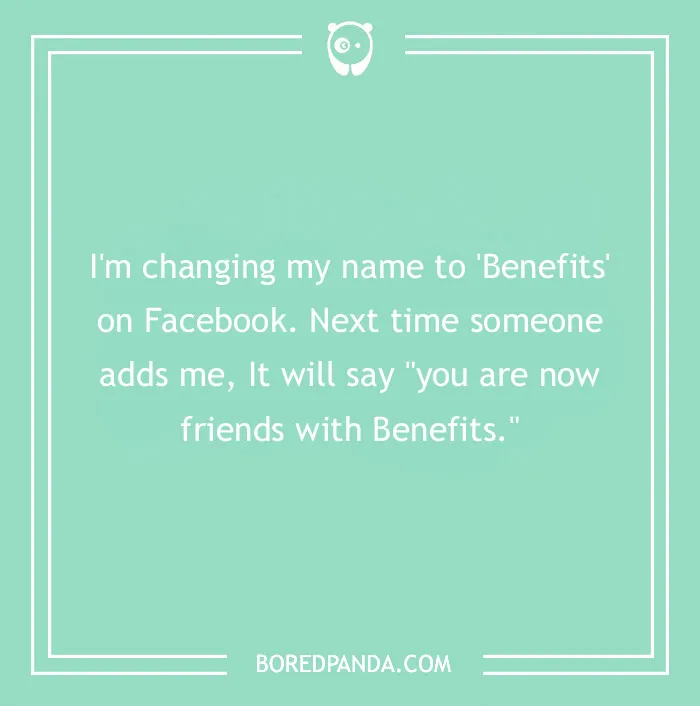 IT joke  about changing facebook name