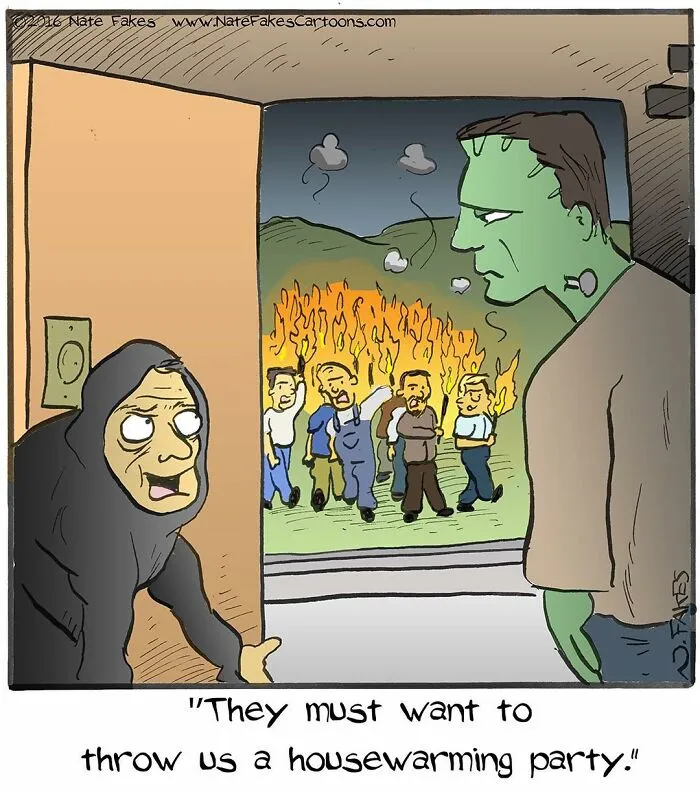 This Comics Artist Makes People Laugh With Single-Panel Jokes, And Here's The Halloween Edition (50 Pics)