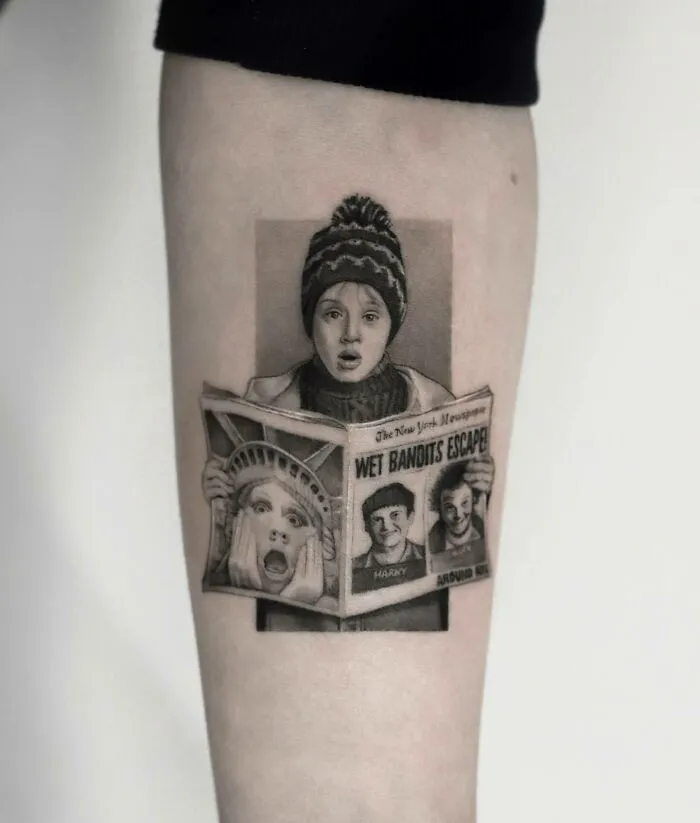 Home Alone Arm Tattoo