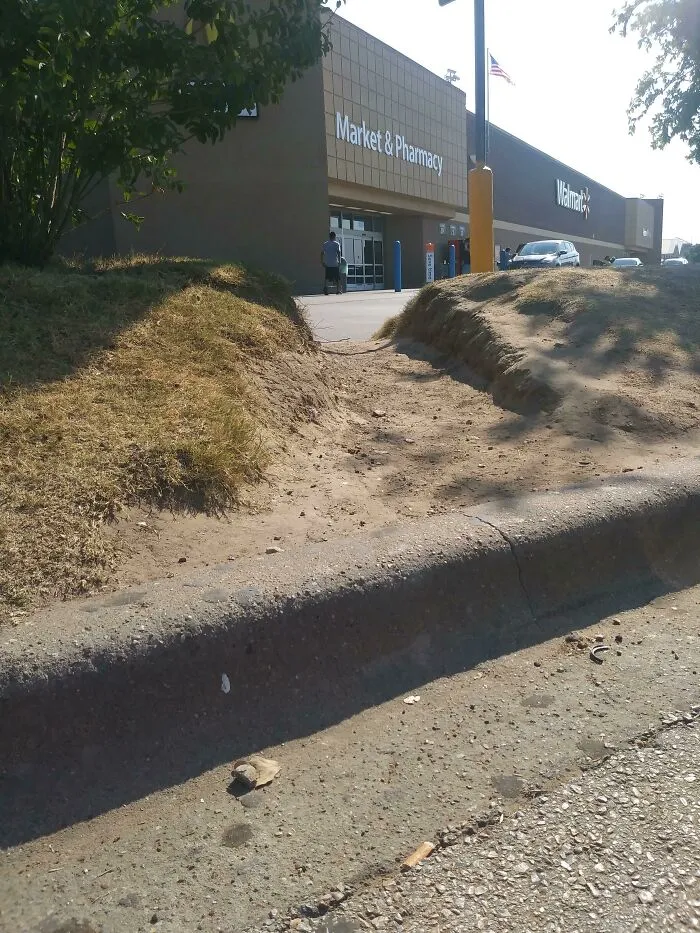 El camino al supermercado bien marcado