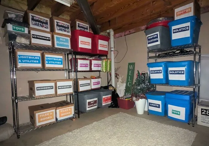 I Organized The Basement! No More Trying To Look For Random Crap In Random Boxes!