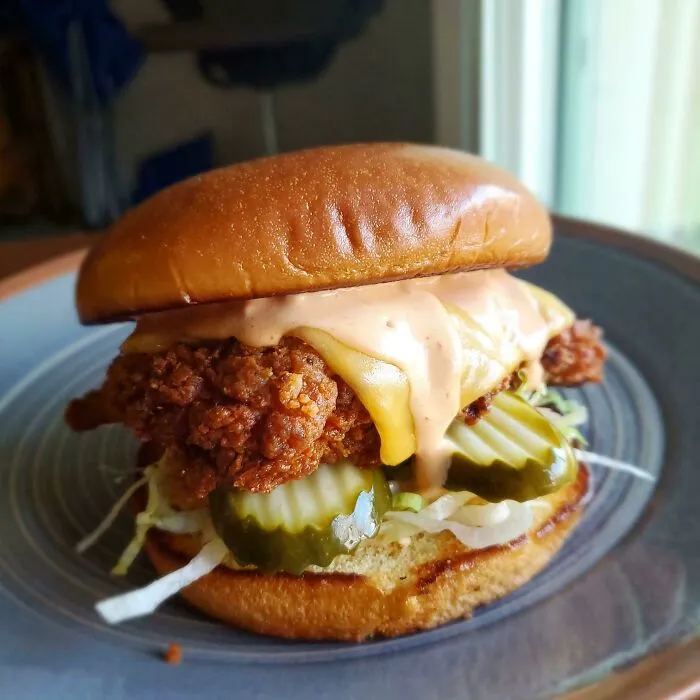 I Spent Five Years Today On Reddit And Have Missed Every Cake Day. I Finally Managed To Catch This One, And Decided To Celebrate With A Fried Chicken Sandwich!