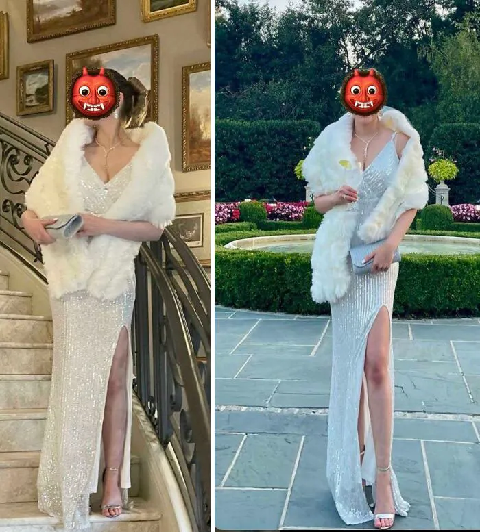 Una "amiga íntima" de la novia se presentó vestida así