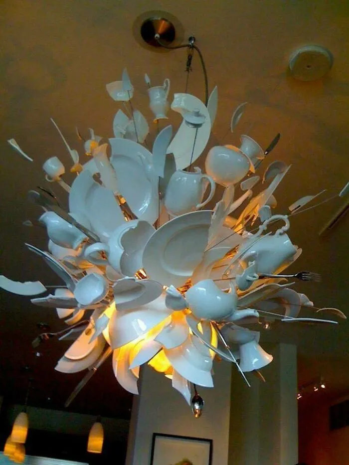 Exploding Dish Chandelier