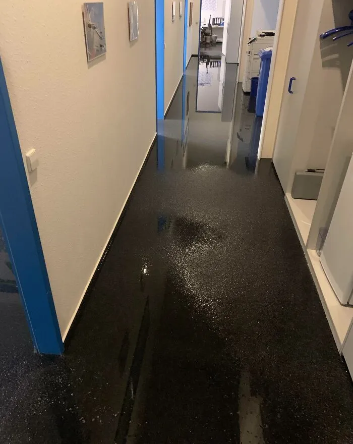 My Boss Installed A Water Dispenser Yesterday. This Morning We Got Into The Office To This