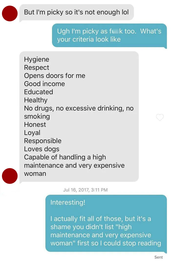 At Least She Knows She's Picky?