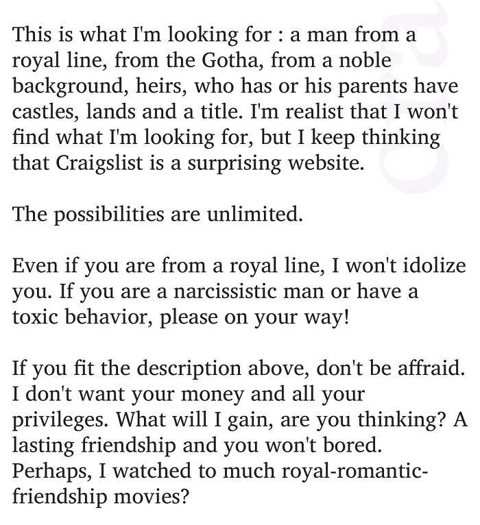 These Are Realistic Standard For Dating On Craigslist