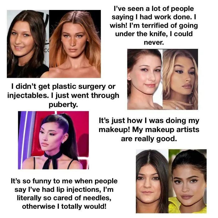 Celebrity Who Denies Having Work Done Starter Pack