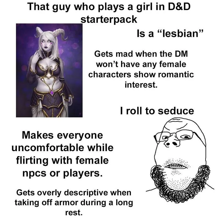 That Guy Who Plays A Girl In D&amp;d Starterpack