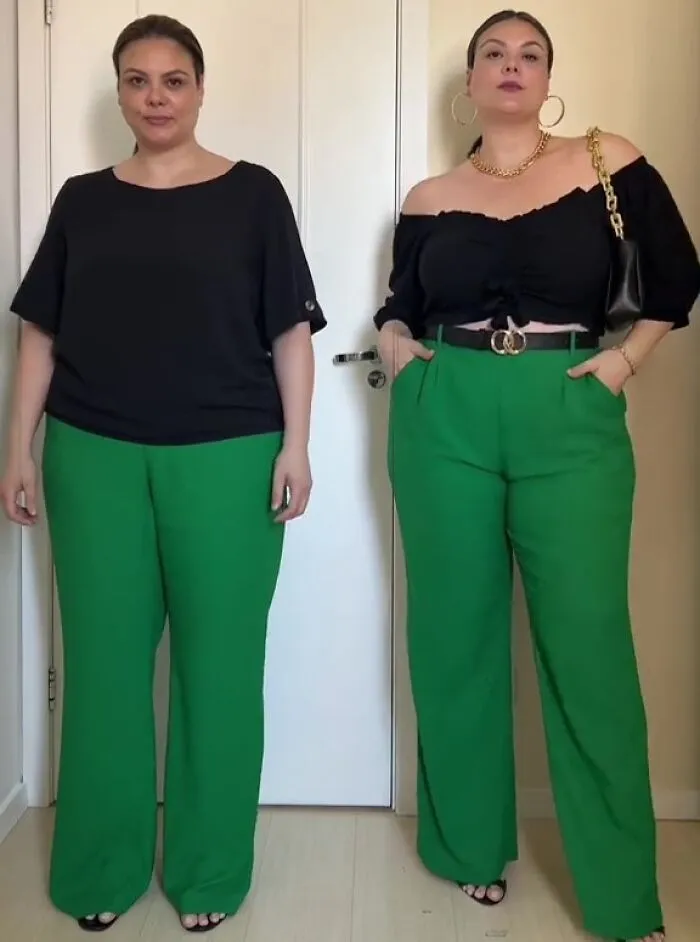 Woman Goes Viral On Facebook After Showing How To Style Your Clothes When You're Plus-Size (30 Outfits)