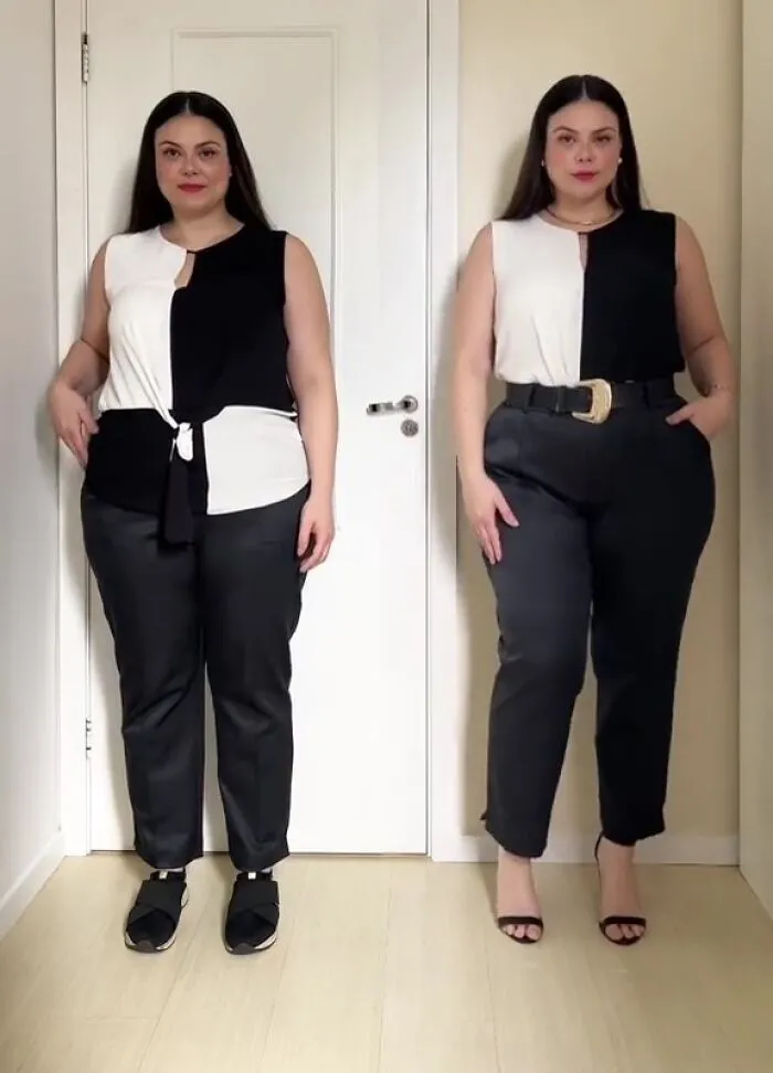 Woman Goes Viral On Facebook After Showing How To Style Your Clothes When You're Plus-Size (30 Outfits)