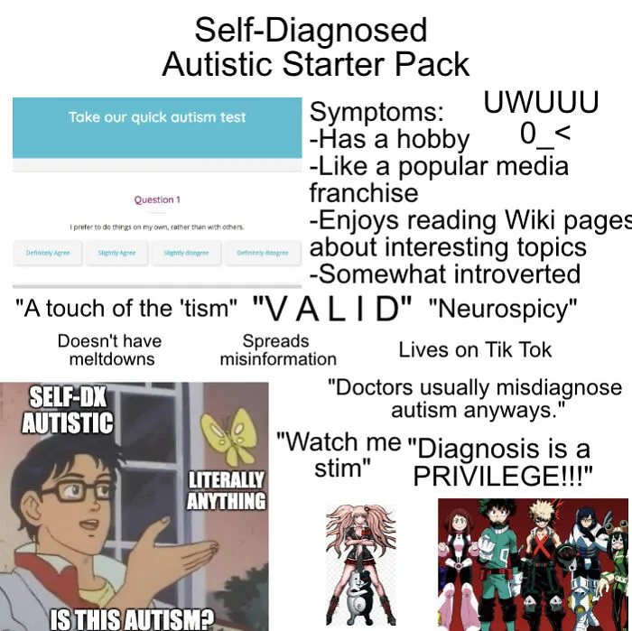 Self-Diagnosed Autistic Starter Pack