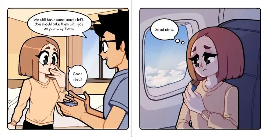 30 Long-Distance Relationship Moments That This Couple Shares, Illustrated By This Artist