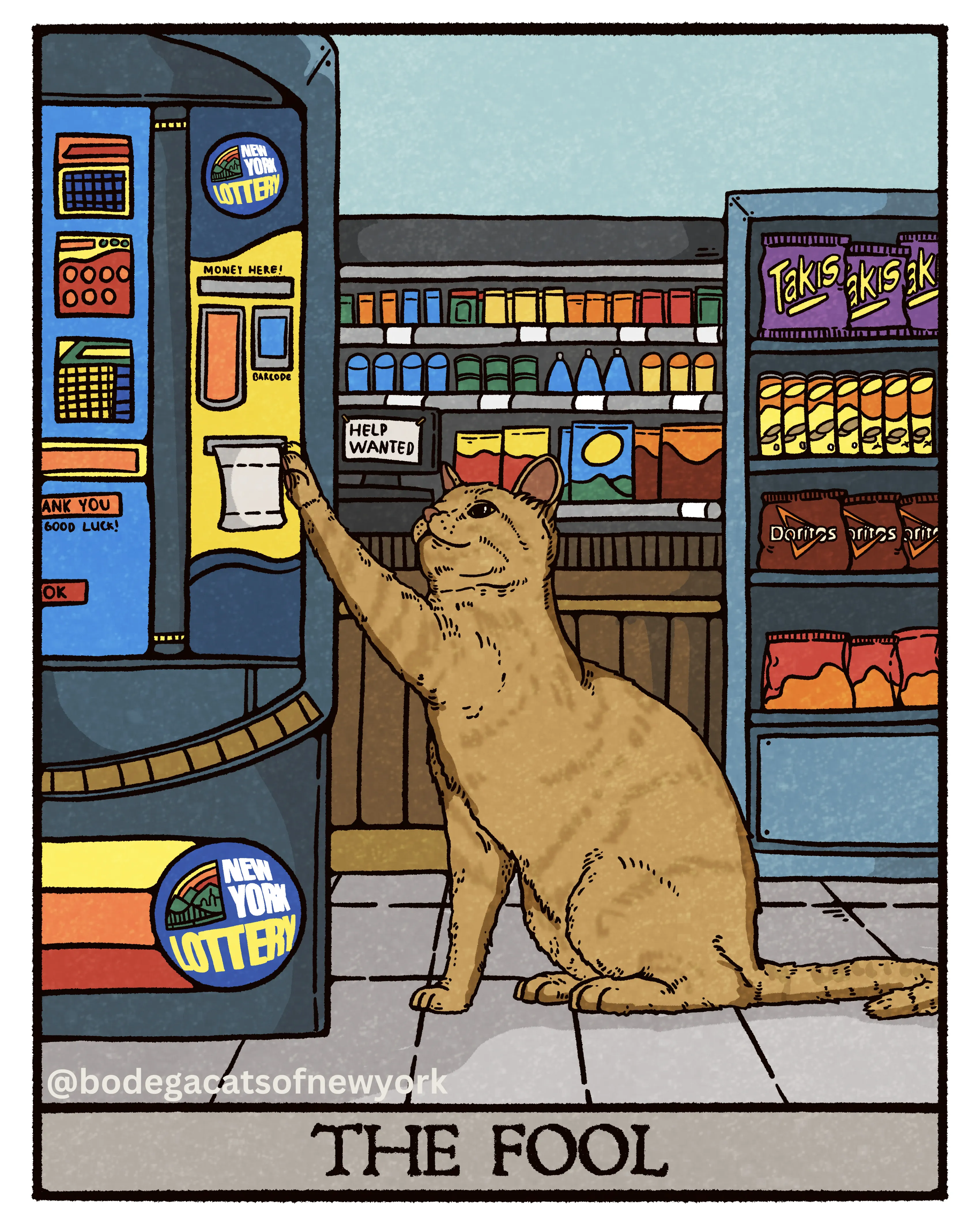 Check Out The First 7 Cards From The Upcoming Bodega Cats Tarot Deck
