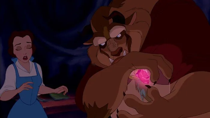 Beauty and the Beast animated movie scene 