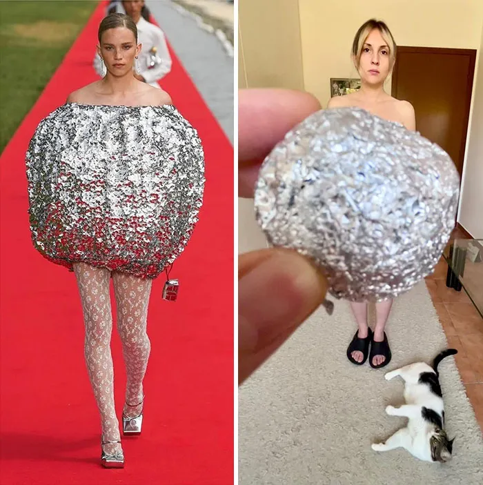 This Couple Hilariously Recreates Influencer Photos With Stuff They Find At Home, And Here’s The Result (35 Pics)