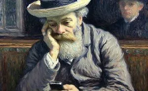 I Created Images Of The Most Influential People In History, Staring Blankly At Smartphones (11 Pics)