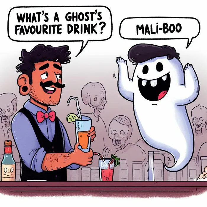I Created 13 Cartoons Featuring Bad Halloween Jokes