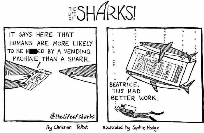 40 New Comics That Depict The Snarky Conversations Between Sharks And Other Aquatic Life