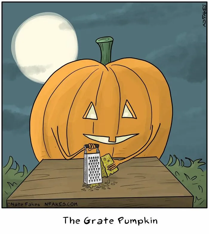 This Comics Artist Makes People Laugh With Single-Panel Jokes, And Here's The Halloween Edition (50 Pics)