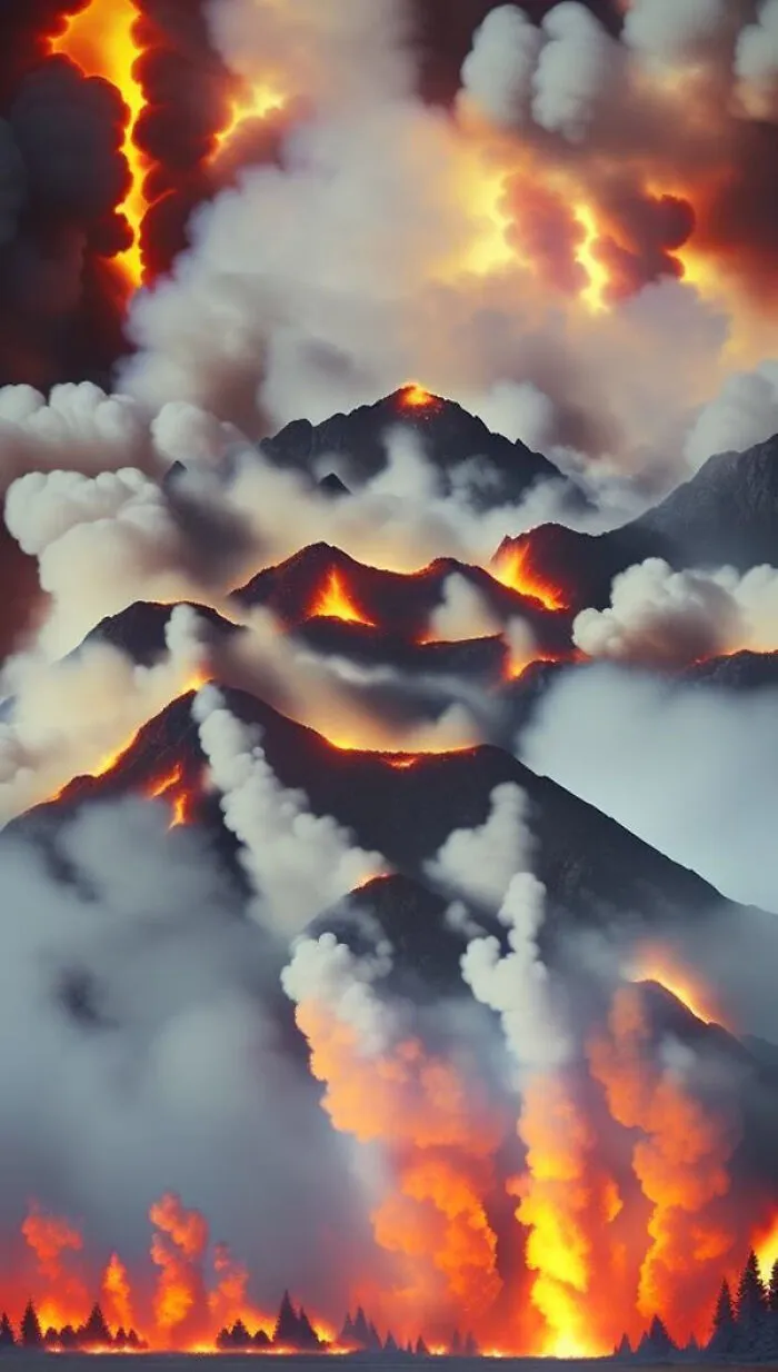 King Charles On A Mountain With Fire?