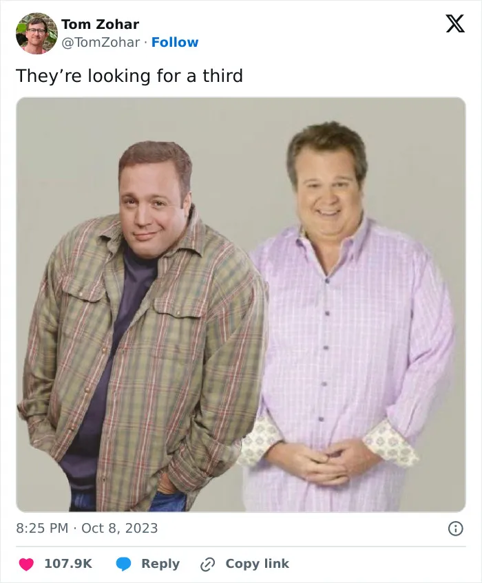 Kevin James "Passed" The Meme Torch To Eric Stonestreet And Here Are 30 Of The Funniest Pics