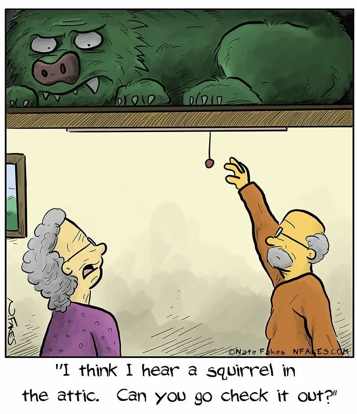 This Comics Artist Makes People Laugh With Single-Panel Jokes, And Here's The Halloween Edition (50 Pics)