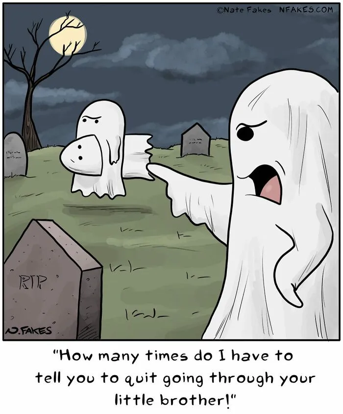 This Comics Artist Makes People Laugh With Single-Panel Jokes, And Here's The Halloween Edition (50 Pics)
