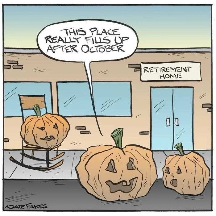 This Comics Artist Makes People Laugh With Single-Panel Jokes, And Here's The Halloween Edition (50 Pics)