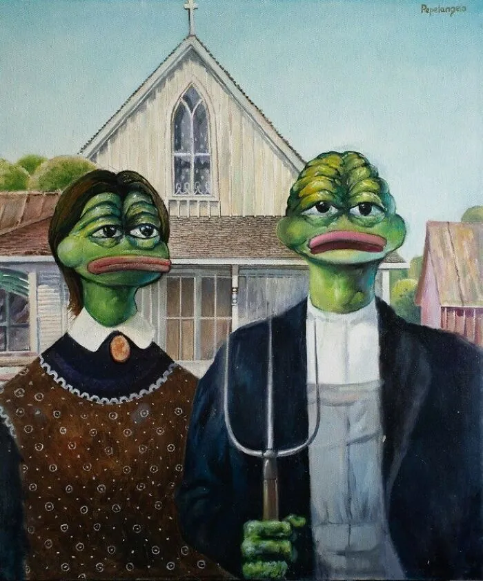40 Renowned Art Pieces Replicated By This Artist But With Pepe The Frog As The Face