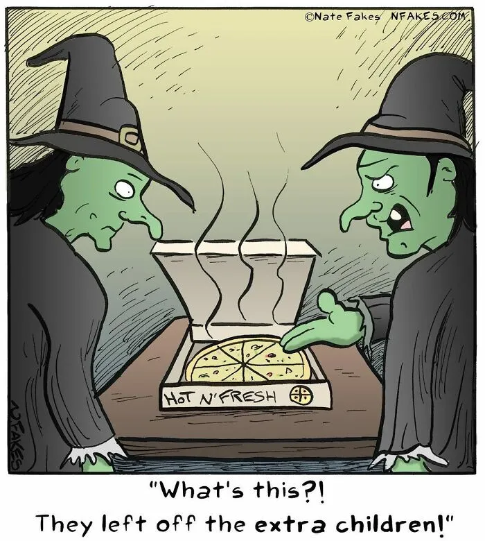 This Comics Artist Makes People Laugh With Single-Panel Jokes, And Here's The Halloween Edition (50 Pics)