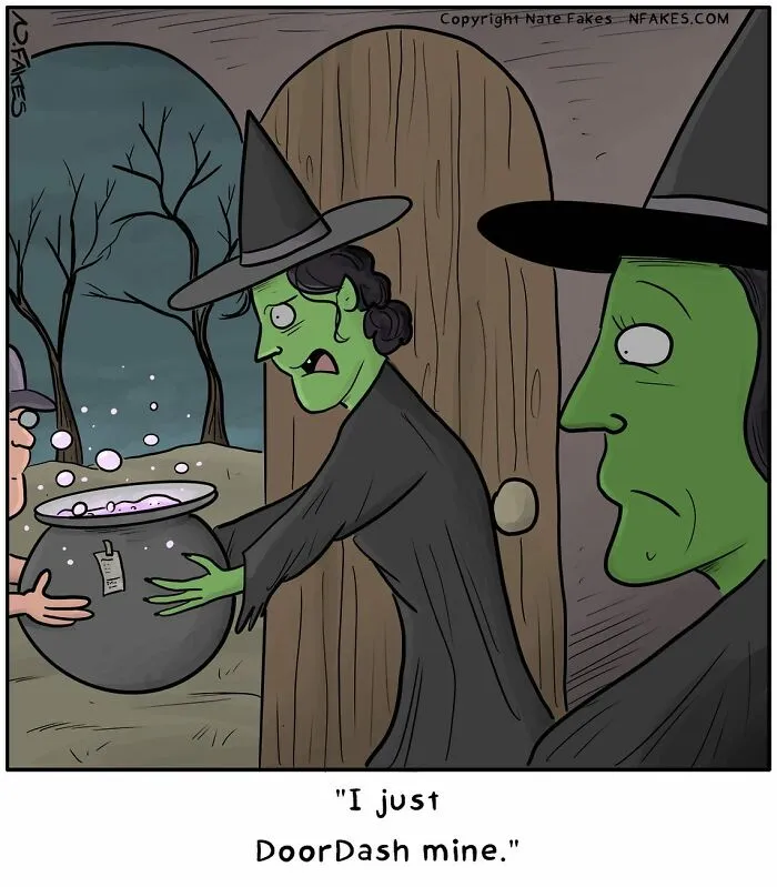 This Comics Artist Makes People Laugh With Single-Panel Jokes, And Here's The Halloween Edition (50 Pics)