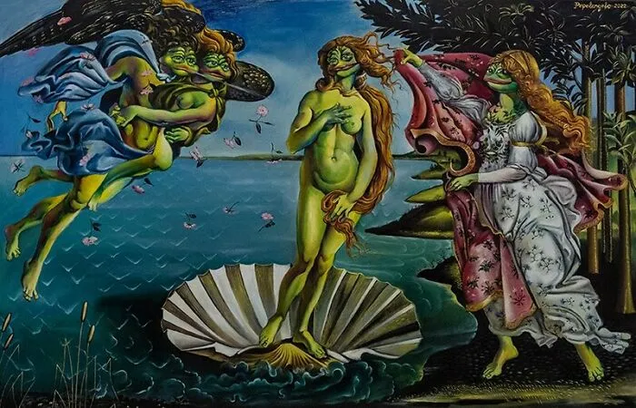40 Renowned Art Pieces Replicated By This Artist But With Pepe The Frog As The Face