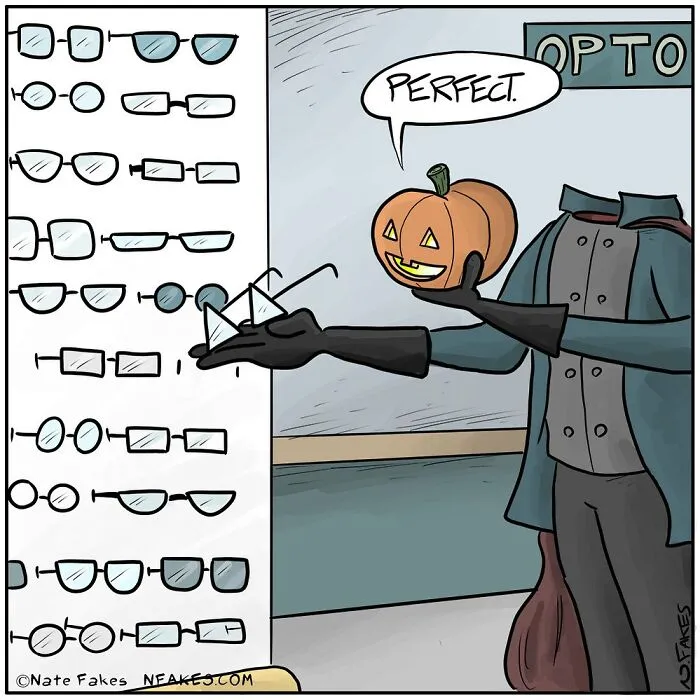 This Comics Artist Makes People Laugh With Single-Panel Jokes, And Here's The Halloween Edition (50 Pics)