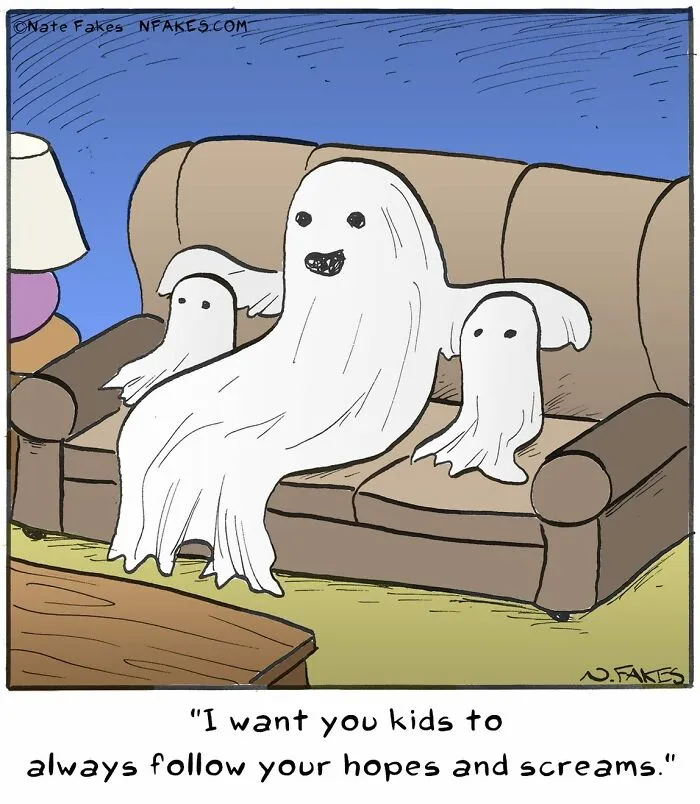 This Comics Artist Makes People Laugh With Single-Panel Jokes, And Here's The Halloween Edition (50 Pics)
