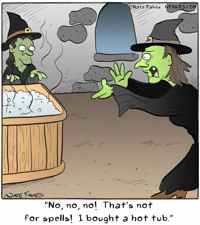 This Comics Artist Makes People Laugh With Single-Panel Jokes, And Here's The Halloween Edition (50 Pics)