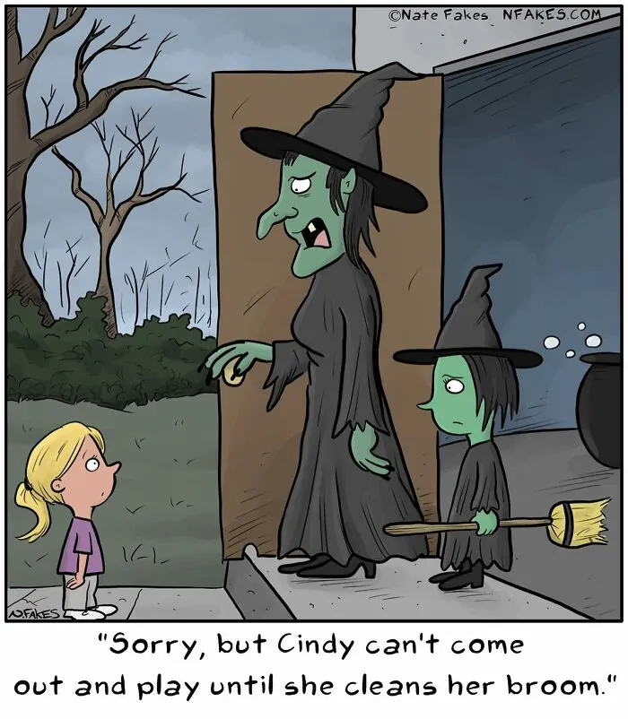 This Comics Artist Makes People Laugh With Single-Panel Jokes, And Here's The Halloween Edition (50 Pics)