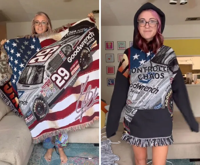 This Woman Goes Viral For Transforming Thrift Store Finds Into Amazing Outfits (31 Pics)