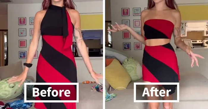 This Woman Goes Viral For Transforming Thrift Store Finds Into Amazing Outfits (31 Pics)