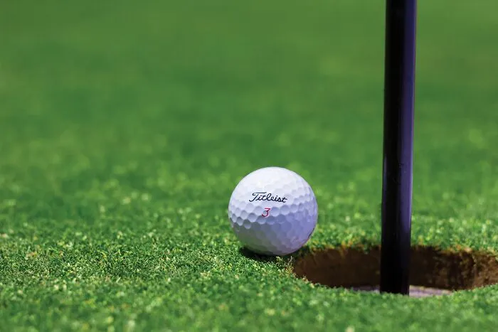 Golf ball in field