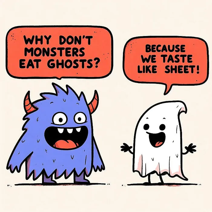 I Created 13 Cartoons Featuring Bad Halloween Jokes