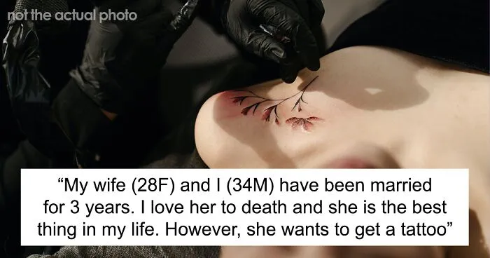 Hubby Can’t Stand Wife’s New Tattoo Size And Location, Provokes Heated Debate Among Netizens