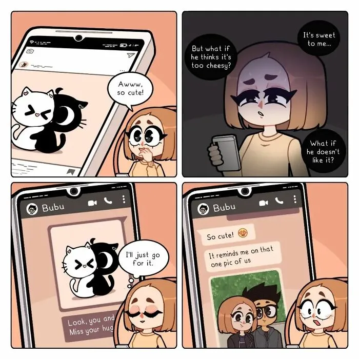 30 Long-Distance Relationship Moments That This Couple Shares, Illustrated By This Artist