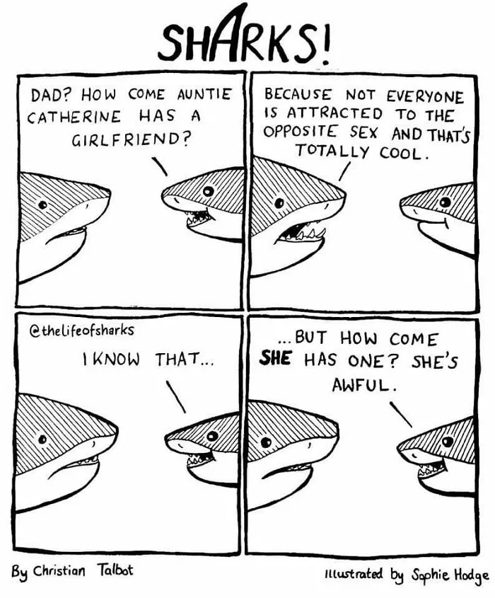 40 New Comics That Depict The Snarky Conversations Between Sharks And Other Aquatic Life