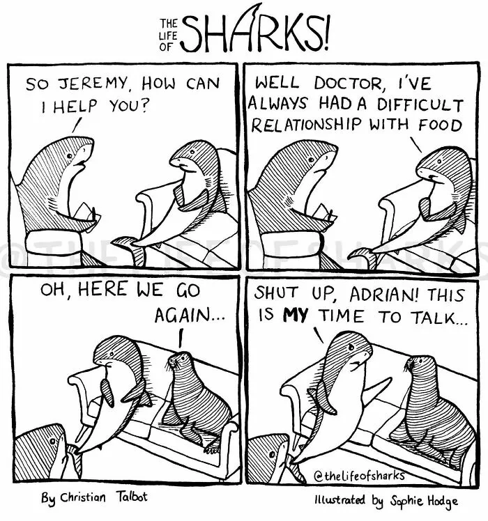 40 New Comics That Depict The Snarky Conversations Between Sharks And Other Aquatic Life