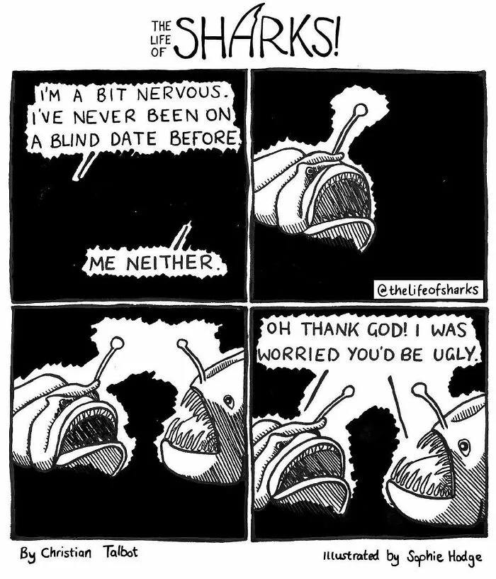 40 New Comics That Depict The Snarky Conversations Between Sharks And Other Aquatic Life